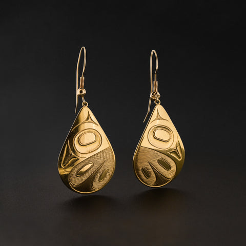 Eagle - 22k Yellow Gold Earrings