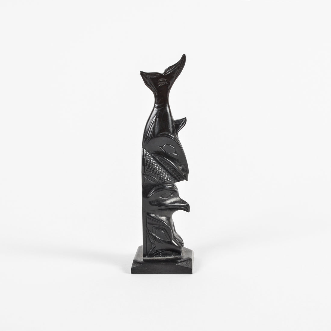 Whale and Raven - Argillite Pole