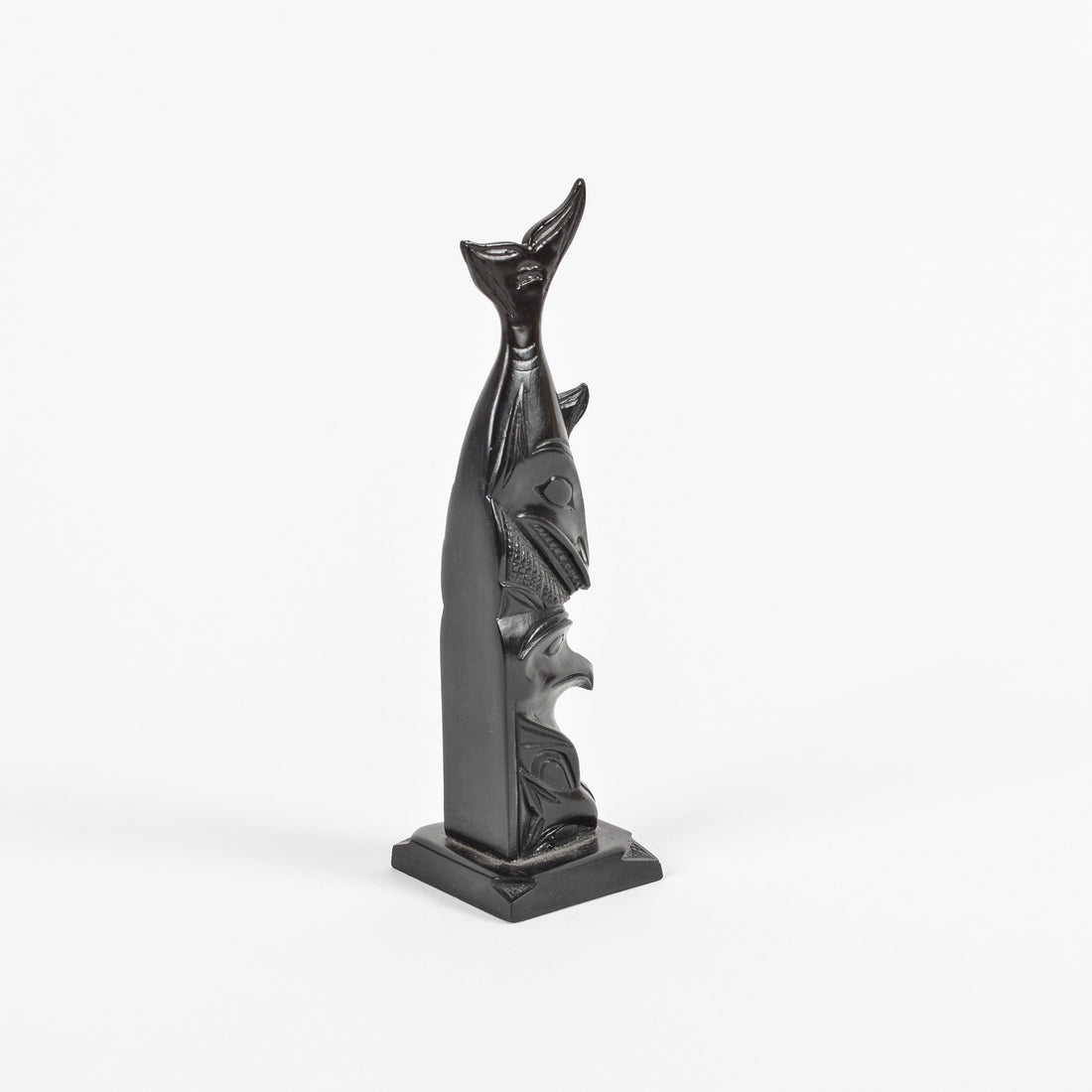 Whale and Raven - Argillite Pole