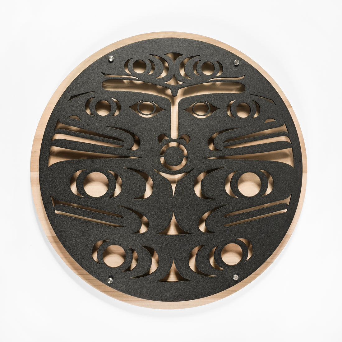 Salmon Spindle Whorl - Aluminum Panel