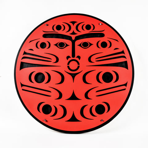 Salmon Spindle Whorl - Aluminum Panel