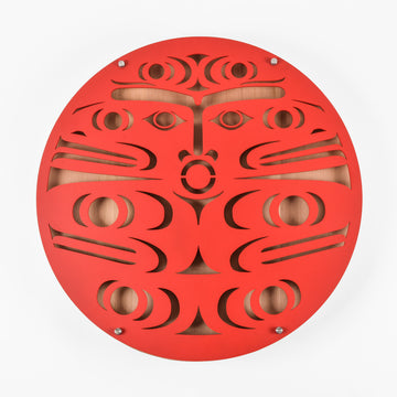 Salmon Spindle Whorl - Aluminum Panel
