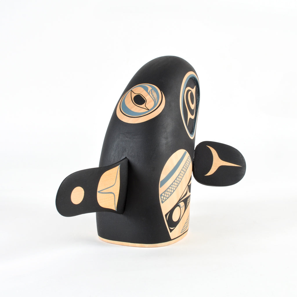 Spyhop Killerwhale - Basswood Sculpture