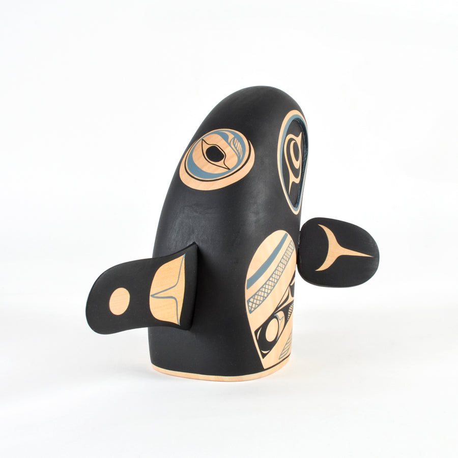 Spyhop Killerwhale - Basswood Sculpture