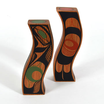 Brothers - Red Cedar Sculpture