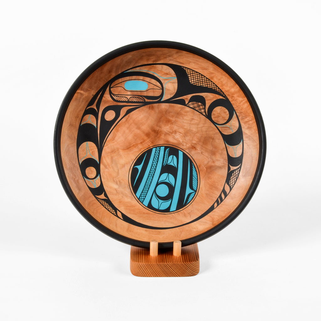 High Summer Moon - Maple Plate with Cedar Stand