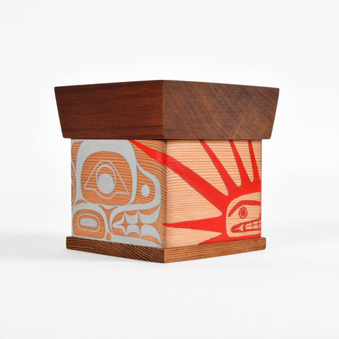 Sea Urchin and Otter - Bentwood Box