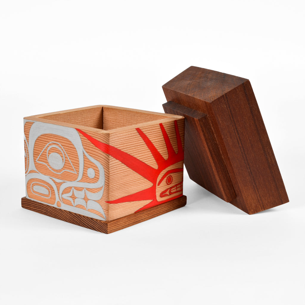 Sea Urchin and Otter - Bentwood Box