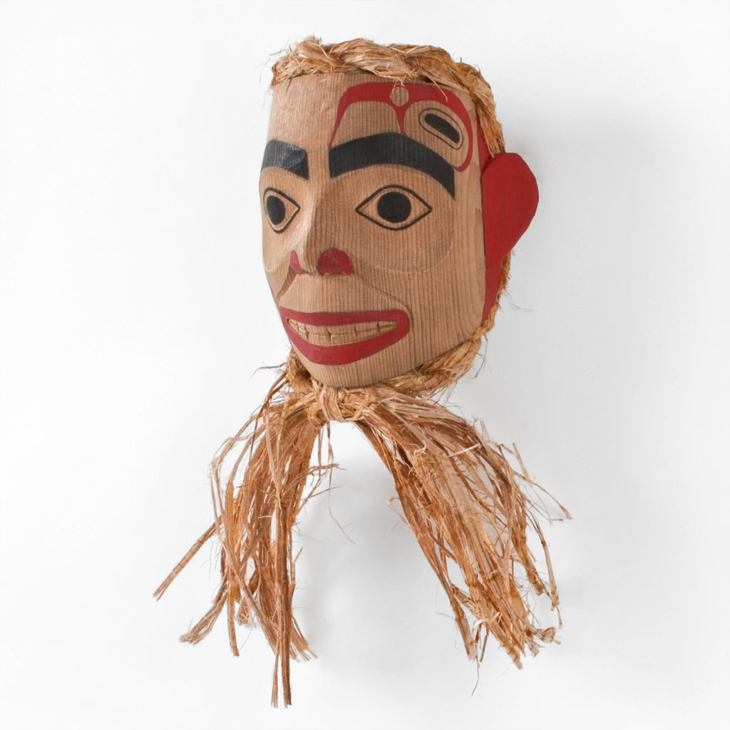 Haida Portrait Mask - Red Cedar with Bark