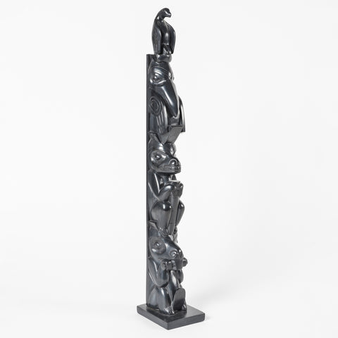 Eagle, Salmon, Raven, Bear, and Beaver - Argillite Pole