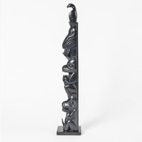 Eagle, Salmon, Raven, Bear, and Beaver - Argillite Pole