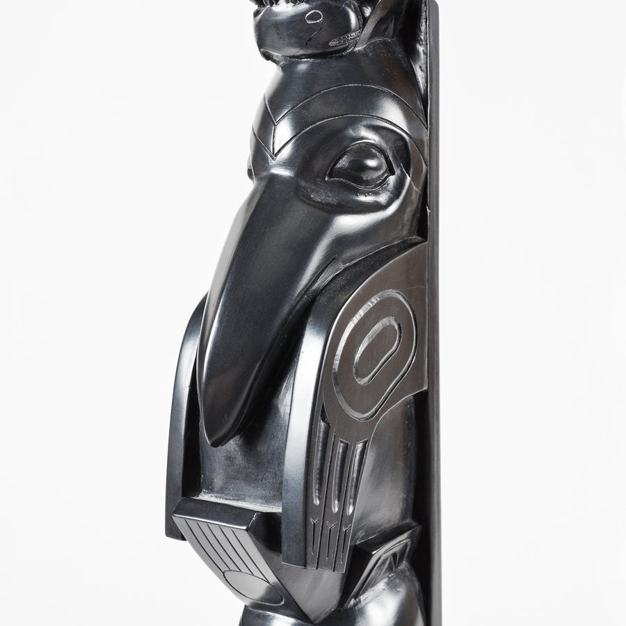 Eagle, Salmon, Raven, Bear, and Beaver - Argillite Pole