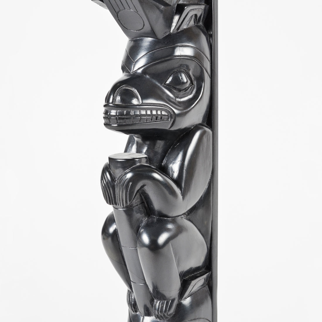 Eagle, Salmon, Raven, Bear, and Beaver - Argillite Pole