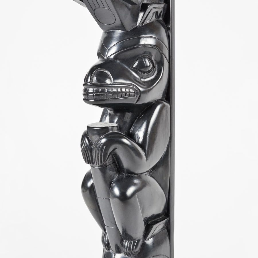 Eagle, Salmon, Raven, Bear, and Beaver - Argillite Pole