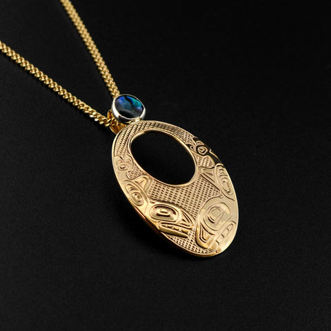 Pod of Orcas - 14k Gold Pendant