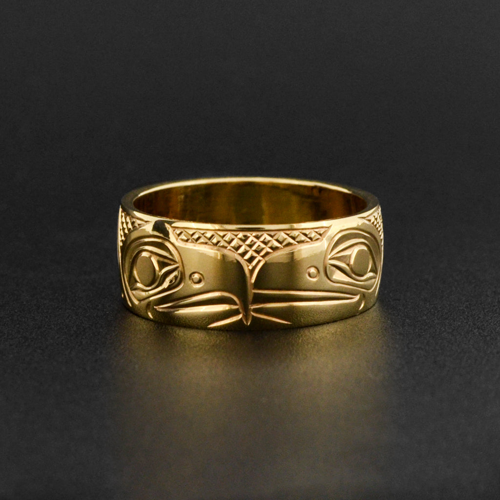 Eagle and Raven - 14k Gold Ring