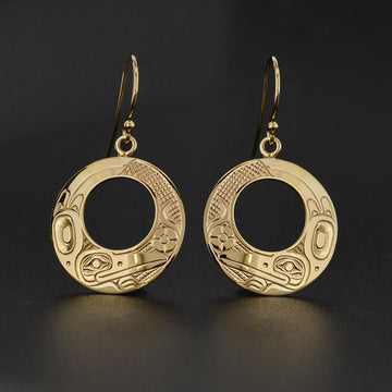 Hummingbird - 14k Gold Earrings
