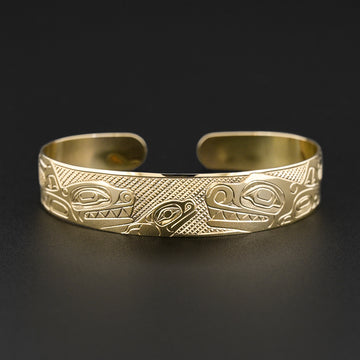 Killerwhales and Sea Lions - 14k Gold Bracelet