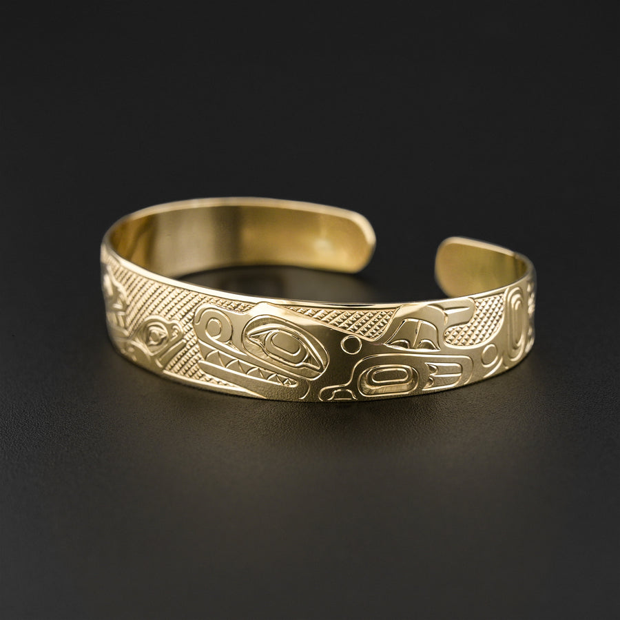 Killerwhales and Sea Lions - 14k Gold Bracelet