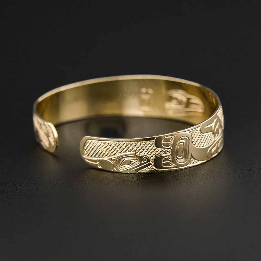 Killerwhales and Sea Lions - 14k Gold Bracelet