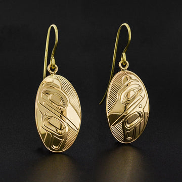 Raven - 14k Gold Earrings