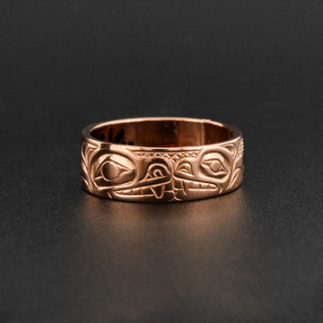 Wolves - 14k Rose Gold Ring