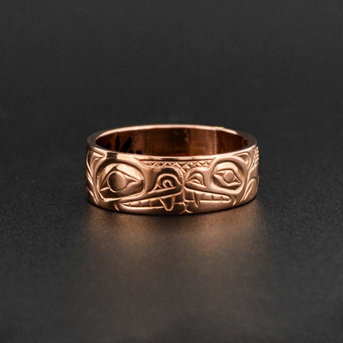 Wolves - 14k Rose Gold Ring