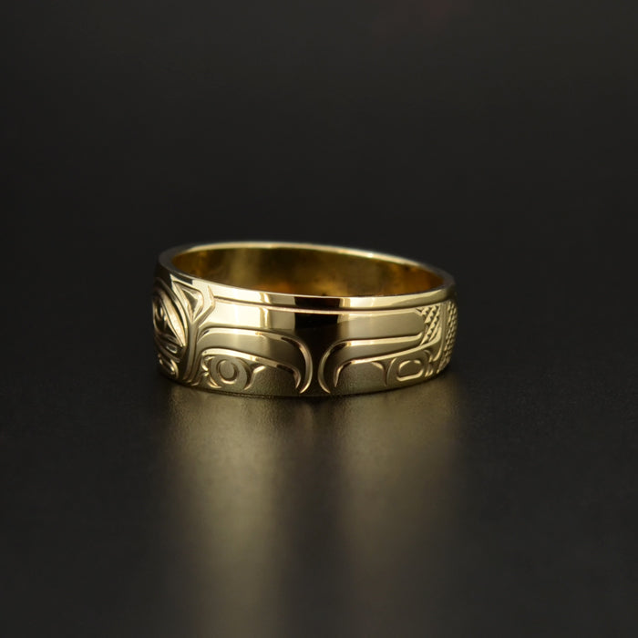 Bear Mother and Cub - 14k Gold Ring