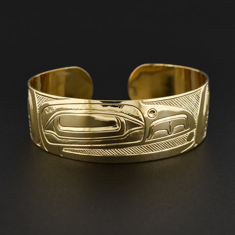 Raven and Light - 14k Gold Bracelet