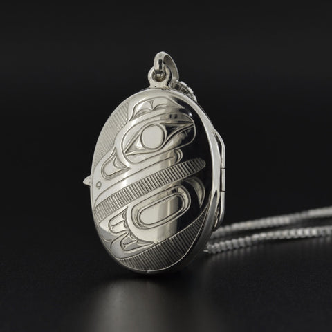 Raven and Eagle - Silver Locket