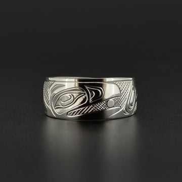 Raven and the Light - Silver Ring