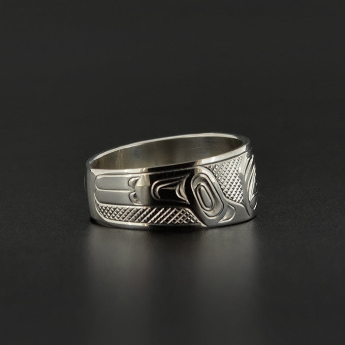 Raven and the Light - Silver Ring