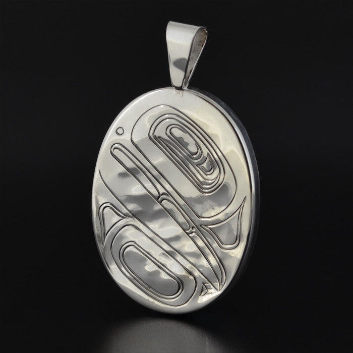 Raven - Catlinite Pendant with Abalone