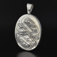 Raven - Catlinite Pendant with Abalone