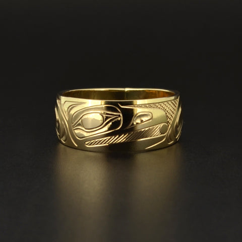 Raven and the Light - 14k Gold Ring