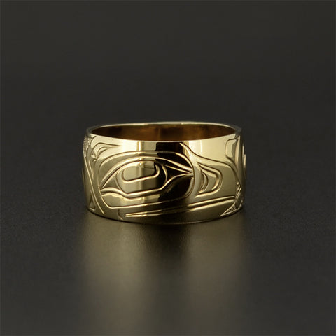 Raven and the Light - 14k Gold Ring