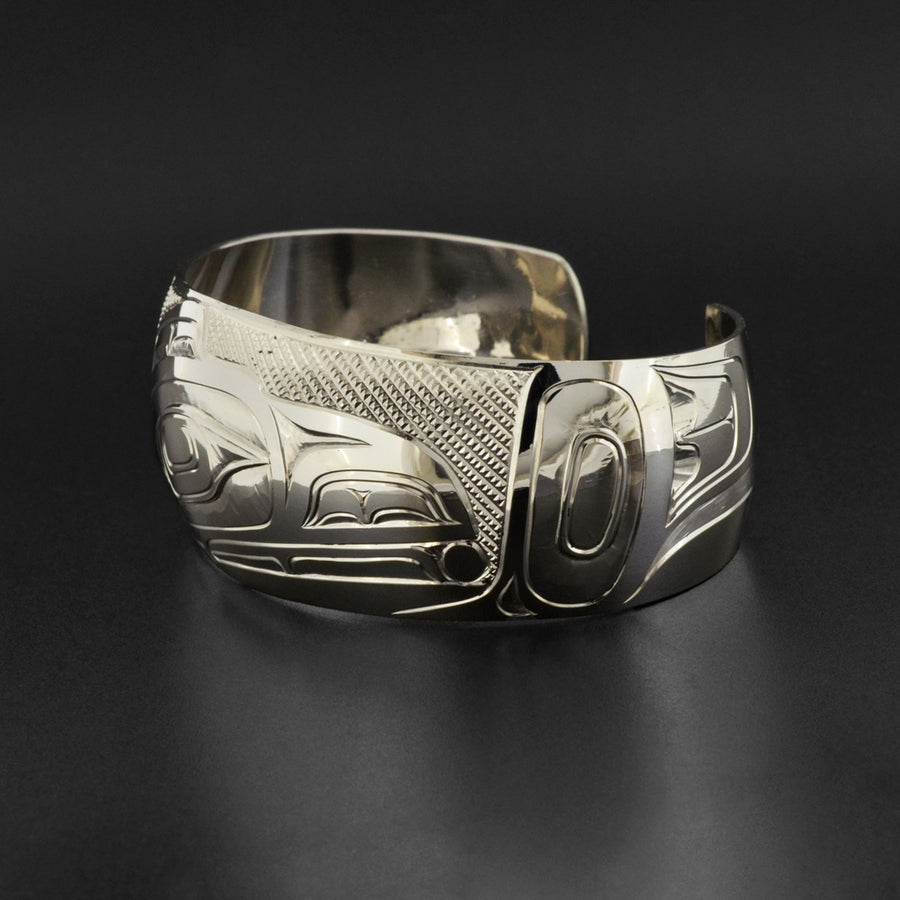 Raven Stealing the Light - Silver Bracelet