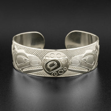 Raven and Moon - Silver Bracelet