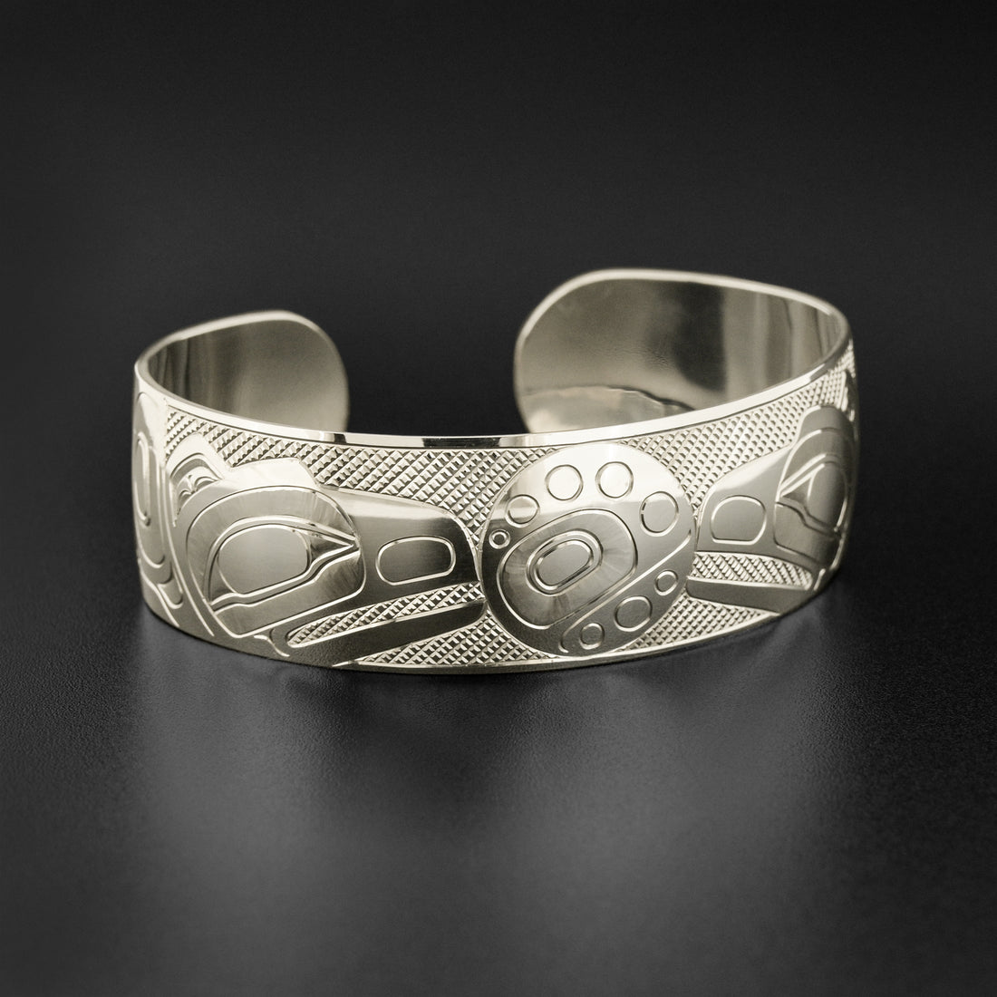 Raven and Moon - Silver Bracelet