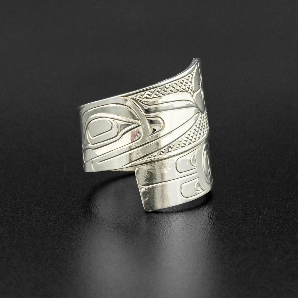Hummingbird - Silver Wrap Ring