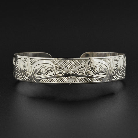 Two Ravens Steal the Light - Silver Bracelet