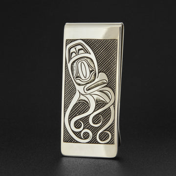Octopus - Silver Money Clip