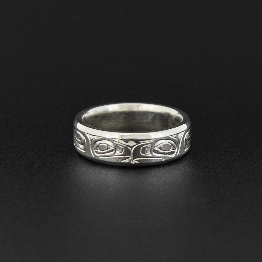 Raven and Eagle - Silver Ring