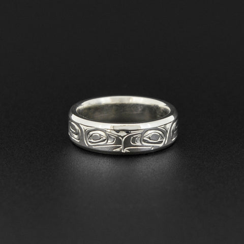 Raven and Eagle - Silver Ring