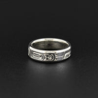Raven and Eagle - Silver Ring
