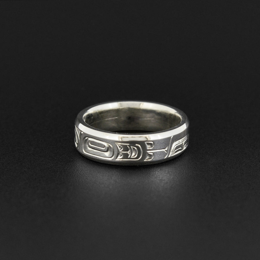 Raven and Eagle - Silver Ring