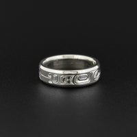 Raven and Eagle - Silver Ring
