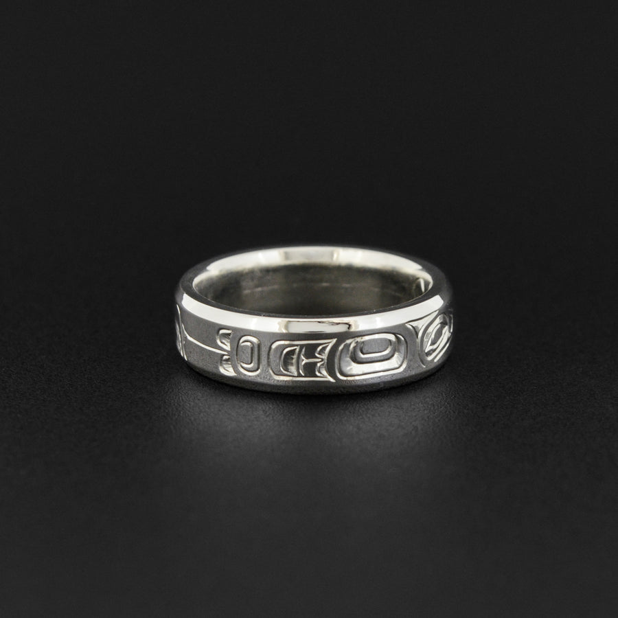 Raven and Eagle - Silver Ring