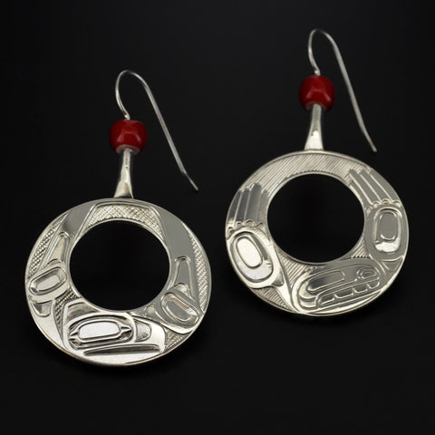 Eagle Transformation - Silver Earrings