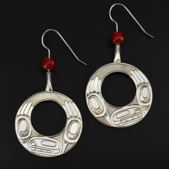 Eagle Transformation - Silver Earrings